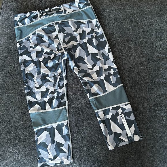 Under Armour Large Heatgear compression Geometric print capri workout leggings - Picture 2 of 6